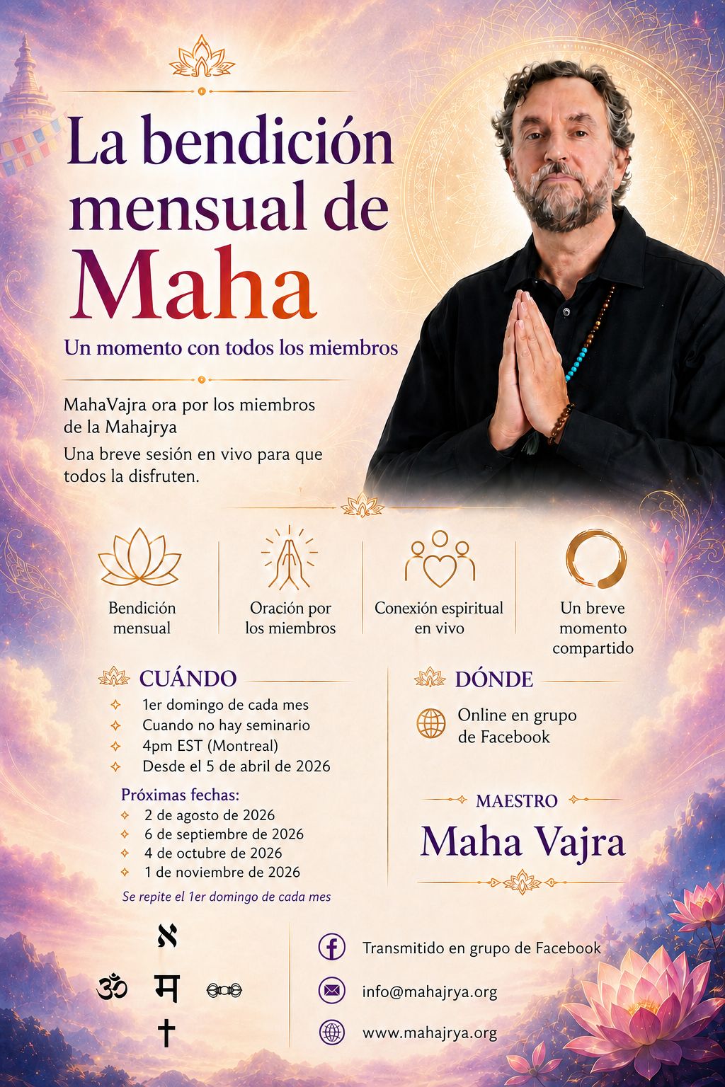 Bendición mensual de Maha