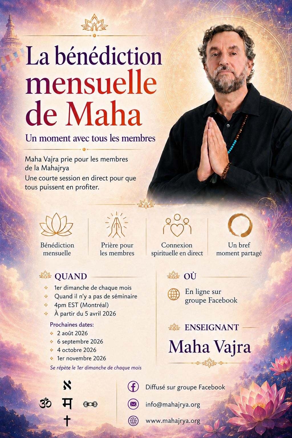 Bénédiction mensuelle de Maha